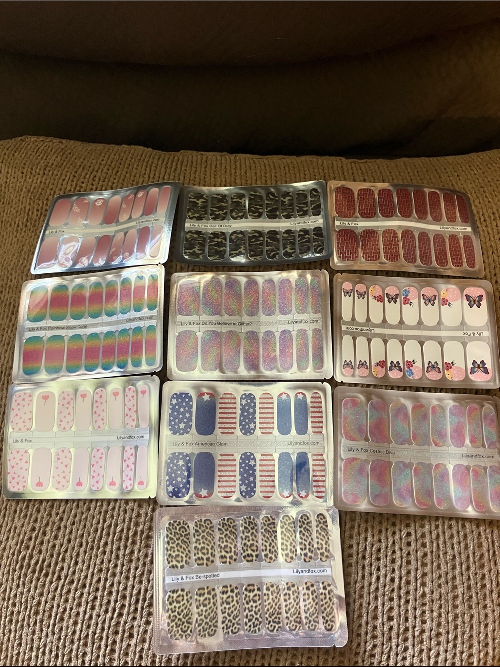 Salon quality nail wraps set of 10